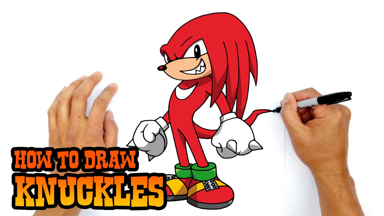 How to Draw Knuckles | Sonic the Hedgehog - Video Game Characters - C4K